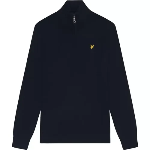 Turtlenecks, male, , Size: L Quarter Zip Merino Cotton Jumper - Lyle & Scott - Modalova