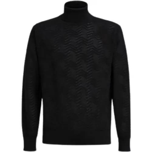 Turtlenecks, male, , Size: XL Chevron Knit Turtleneck Pullover - Missoni - Modalova