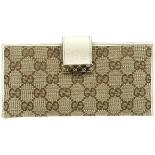 Pre-owned Wallets, female, , Size: ONE SIZE Pre-owned Canvas wallets - Gucci Vintage - Modalova