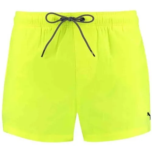 Fluoreszierender gelber Beindruck Badeanzug , Herren, Größe: L - Puma - Modalova