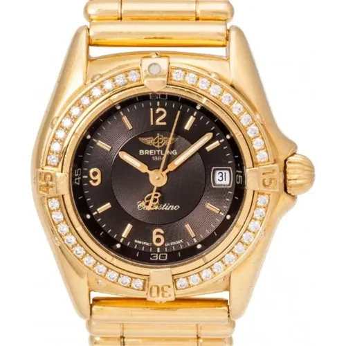 Pre-owned Gold watches , female, Sizes: ONE SIZE - Breitling Pre-owned - Modalova