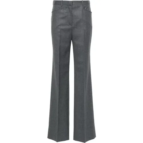 Grey Straight Leg Wool Trousers , female, Sizes: S, XS - Tom Ford - Modalova