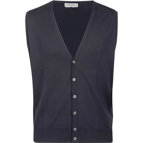 Cardigans, male, , Size: S Merino Wool Sleeveless Waistcoat - John Smedley - Modalova