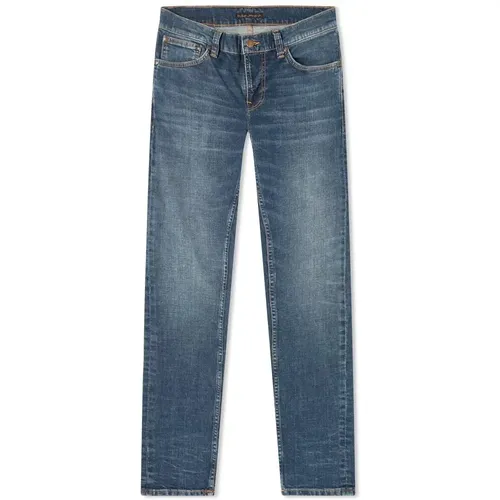 Slim Fit Low Rise Stretch Denim Jeans , male, Sizes: W34, W33 - Nudie Jeans - Modalova
