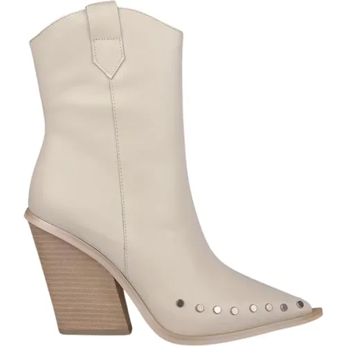 Studded Leather Ankle Boots , female, Sizes: 8 UK, 5 UK - Alma en Pena - Modalova