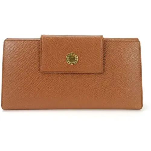 Pre-owned Wallets, female, , Size: ONE SIZE Pre-owned Leather wallets - Bvlgari Vintage - Modalova