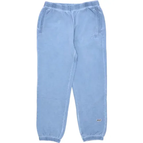 Sweatpants, male, , Size: L Galaxies Faded Fleece Tracksuit Pants - HUF - Modalova