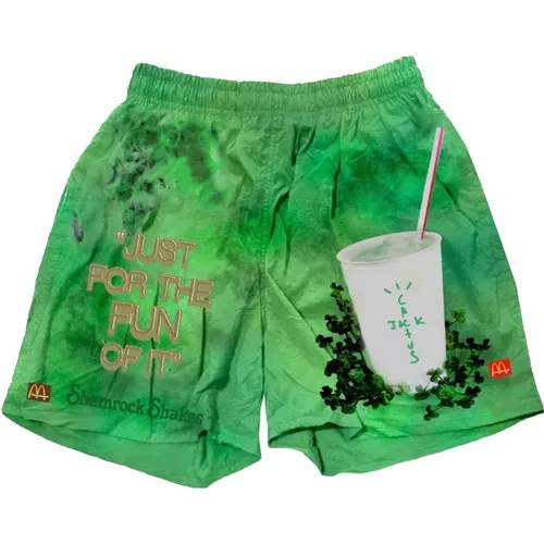 Limitierte Auflage Shamrock Shake Shorts Grün , Herren, Größe: S - Travis Scott - Modalova