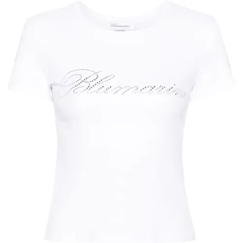 T-Shirt N0100 Stylisches Casual Tee , Damen, Größe: L - Blumarine - Modalova
