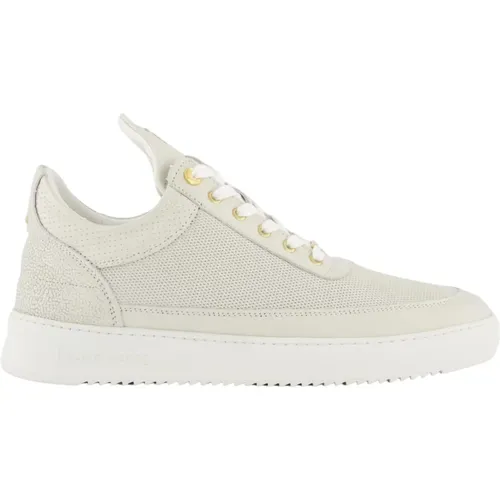 Low Top Aten Sneaker Off White , male, Sizes: 6 UK - Filling Pieces - Modalova