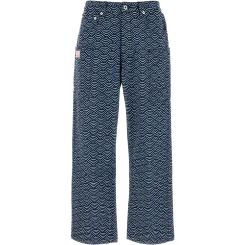 Bedruckte Denim Cargo Jeans , Herren, Größe: W31 - Kenzo - Modalova