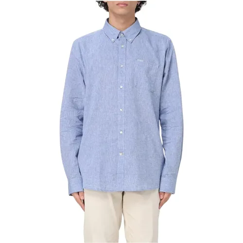 Casual Shirts, male, , Size: M Casual Linen Cotton Shirt - Barbour - Modalova
