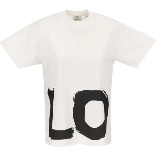 Love Print Oversized T-Shirt , Damen, Größe: XS - Burberry - Modalova
