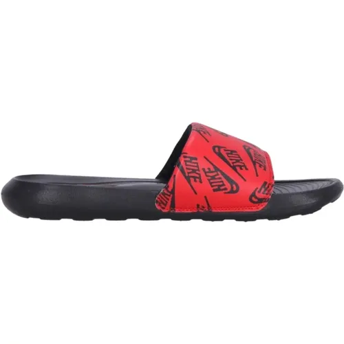 Sliders, male, , Size: 8 US Print Slide Men's Slippers /Black - Nike - Modalova