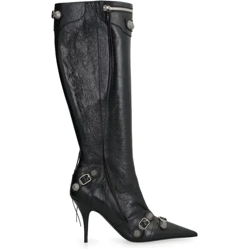 Studded Leder Spitz-Stiefeletten - Balenciaga - Modalova