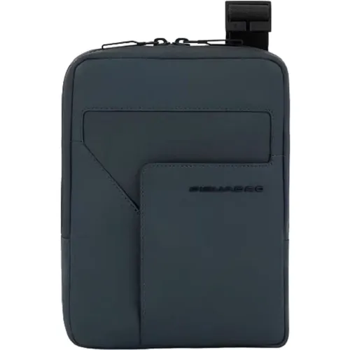 Laptop Bags & Cases, male, , Size: ONE SIZE Shoulder Bag with Rfid Protection and iPad Mini Pocket - Piquadro - Modalova