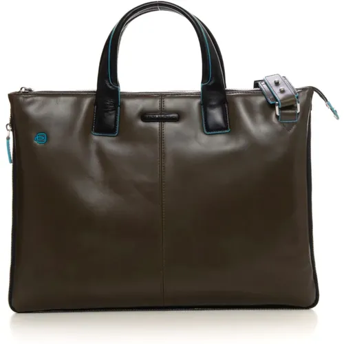 Leather satchel Piquadro - Piquadro - Modalova