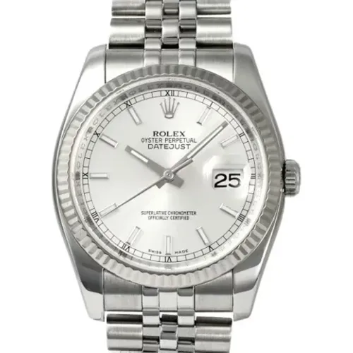 Pre-owned Stainless Steel watches , male, Sizes: ONE SIZE - Rolex Vintage - Modalova