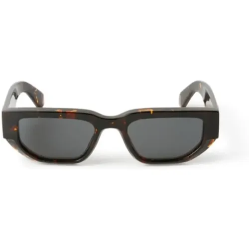 Stilvolle Acetat Sonnenbrille , unisex, Größe: 54 MM - Off White - Modalova