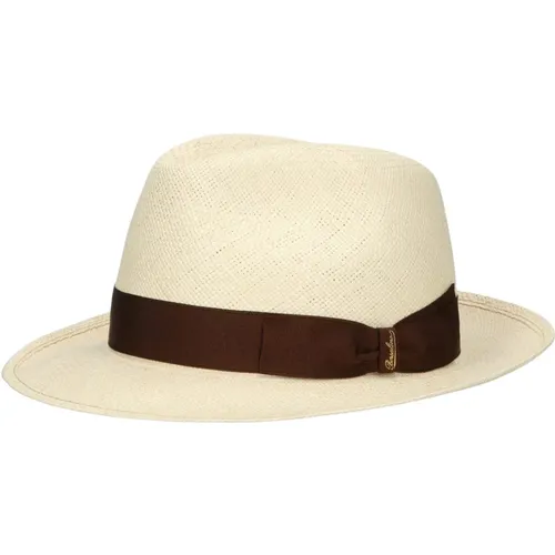 Handgewebter Panama-Hut mit Grosgrain-Band , Herren, Größe: 60 CM - Borsalino - Modalova