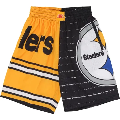 Sportswear, male, , Size: M Pittsburgh Steelers Basketball Shorts - Mitchell & Ness - Modalova