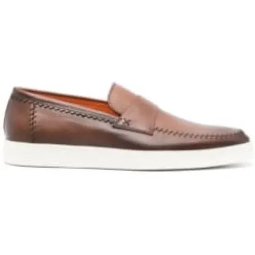 Loafers , male, Sizes: 8 1/2 UK - Santoni - Modalova