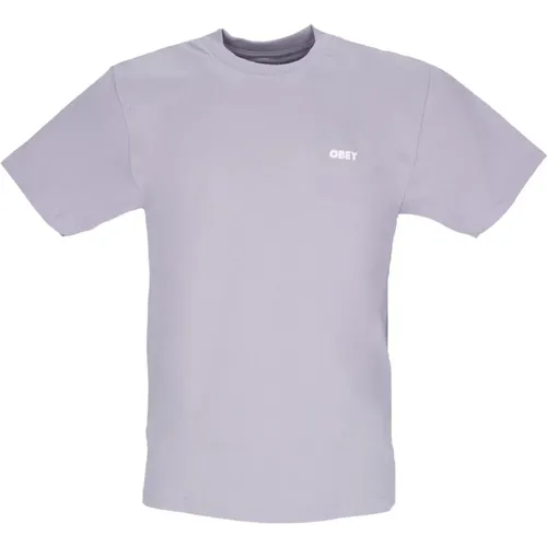 T-Shirts, male, , Size: XL Classic Lilac Chalk Men's Tee - Obey - Modalova