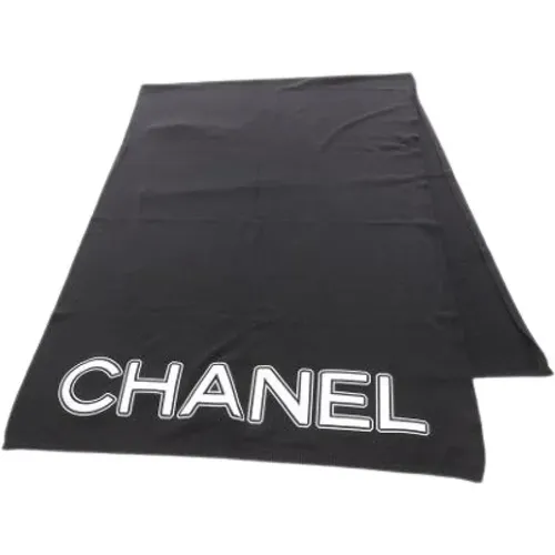 Pre-owned Scarves, female, , Size: ONE SIZE Pre-owned Wool Scarf - Chanel Vintage - Modalova