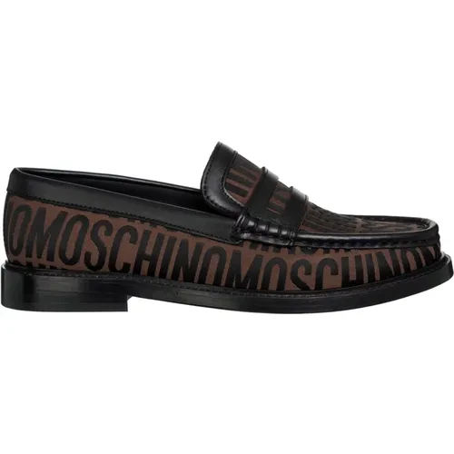 Stylish Logo Loafers for Women , female, Sizes: 4 UK - Moschino - Modalova