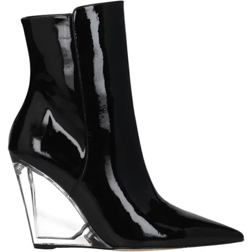 Heeled Boots, female, , Size: 7 1/2 US Leather Ankle Boots Punk Rock - Stuart Weitzman - Modalova