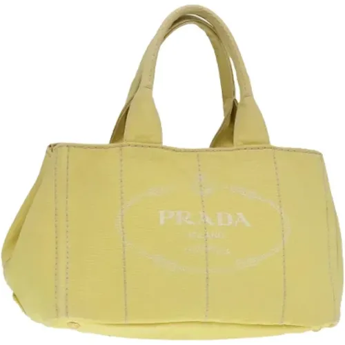 Pre-owned Tote Bags, female, , Size: ONE SIZE Pre-owned Canvas prada-bags - Prada Vintage - Modalova