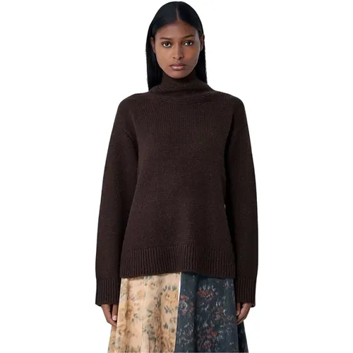 Turtlenecks, female, , Size: S Wool-Blend Sweater - Ganni - Modalova