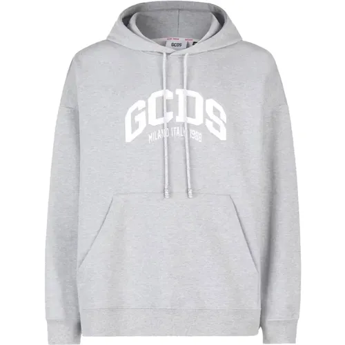 Hoodies, male, , Size: XL Grey Logo Loose Hoodie - Gcds - Modalova