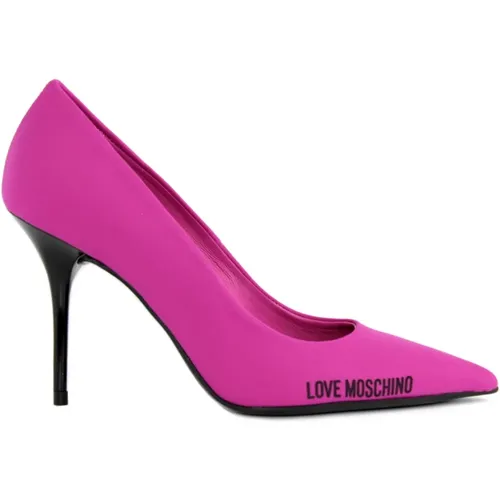 Pumps, female, , Size: 6 US Fuchsia Fabric Decollete - Love Moschino - Modalova