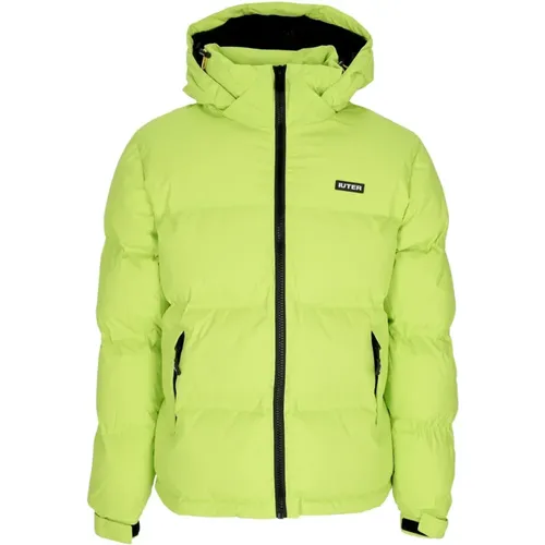 Winter Jackets, male, , Size: S Lime Puff Down Jacket High Collar - Iuter - Modalova