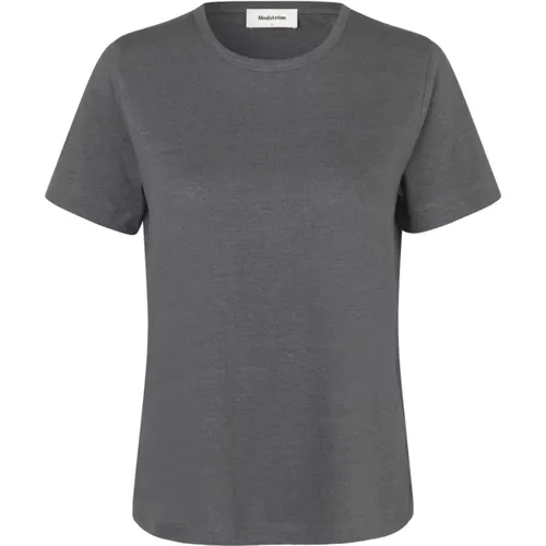 Graues Basic Leinen T-Shirt Holt - Modström - Modalova