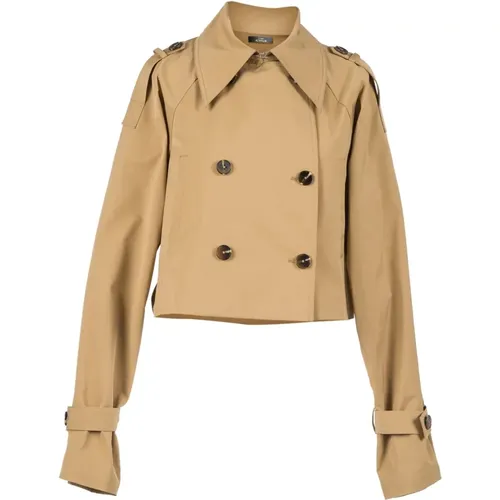 Gabardine trench coat , female, Sizes: M - Twinset - Modalova