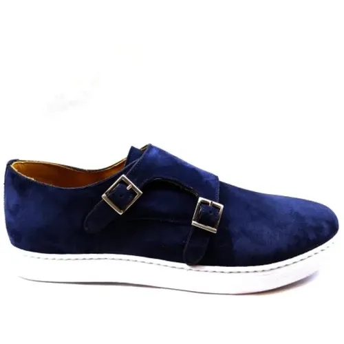 Loafers, male, , Size: 13 US Navy Suede Moccasins - Berwick - Modalova