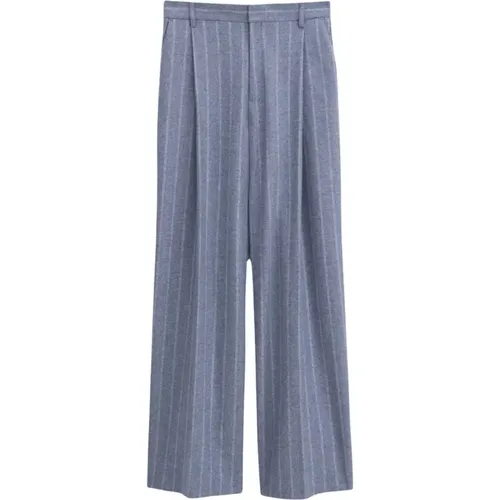 Blaue Gestreifte Weite Plissierte Hose , Damen, Größe: XS - Filippa K - Modalova