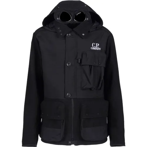 Mixed Goggle Jacket with Detachable Hood , male, Sizes: L, XL - C.P. Company - Modalova