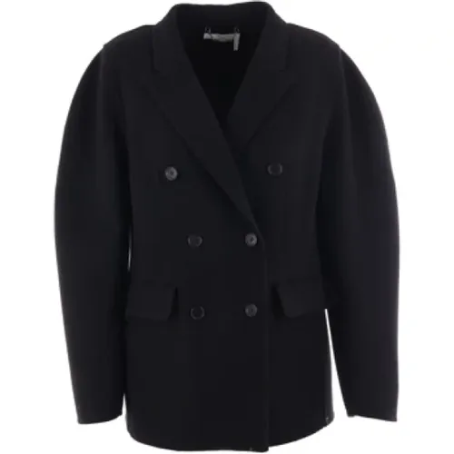 Blazers, female, , Size: XS Double-Breasted Wool and Cashmere Coat - Chloé - Modalova