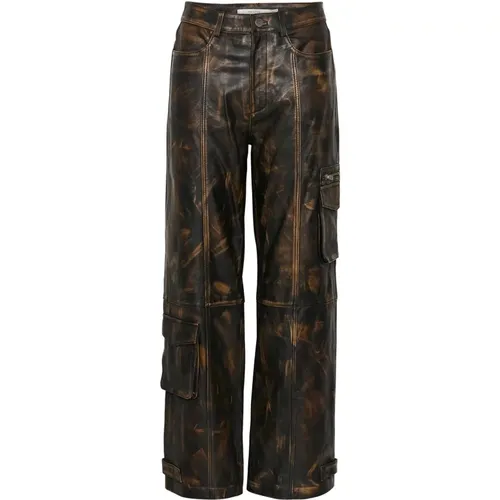 Vintage Leather Pants , female, Sizes: S, XS, M - Gestuz - Modalova