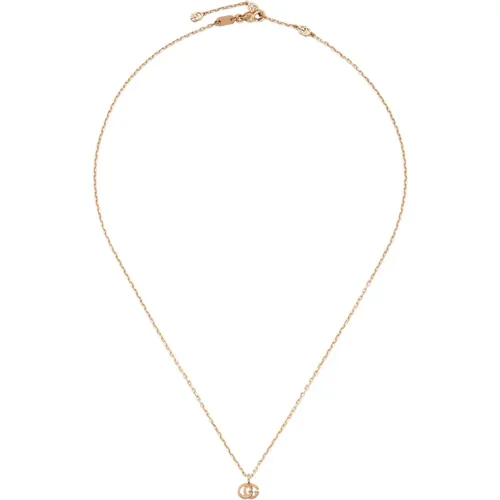 Ybb687118001 - 750 Gold - Necklace with GG pendant in 18kt rose gold , female, Sizes: ONE SIZE - Gucci - Modalova