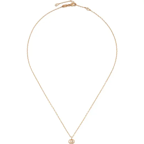 Necklaces, female, , Size: ONE SIZE Ybb687118001 - 750 Gold - Necklace with GG pendant in 18kt rose gold - Gucci - Modalova