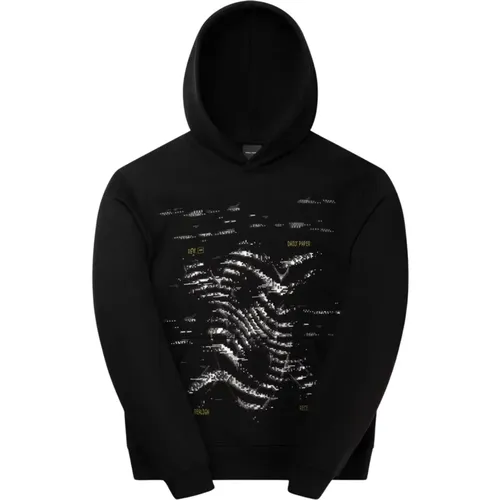 Schwarzer Rewind Hoodie mit Glow Prints , Herren, Größe: M - Daily Paper - Modalova