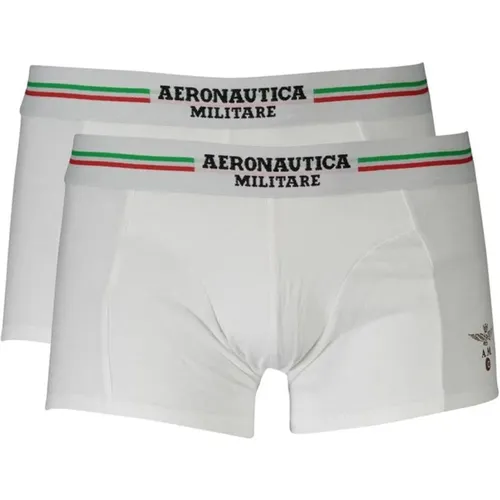 Bottoms, male, , Size: XL Cotton Boxer Shorts Elastic Waistband Pack - aeronautica militare - Modalova