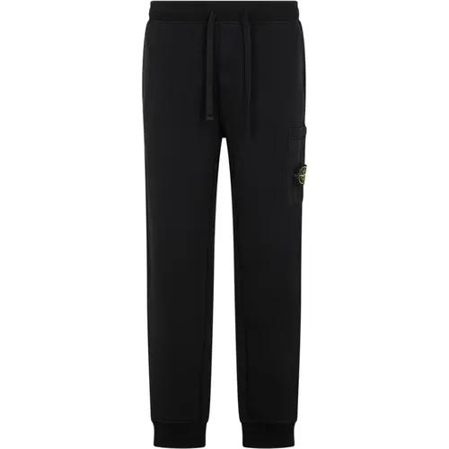 Sweatpants, male, , Size: XL Cotton Sweatpants Stylish Bermudas - Stone Island - Modalova