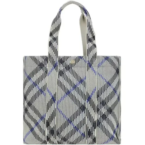 Tote Bags, female, , Size: ONE SIZE Iconic Check Pattern Tote Shoulder Bag - Burberry - Modalova