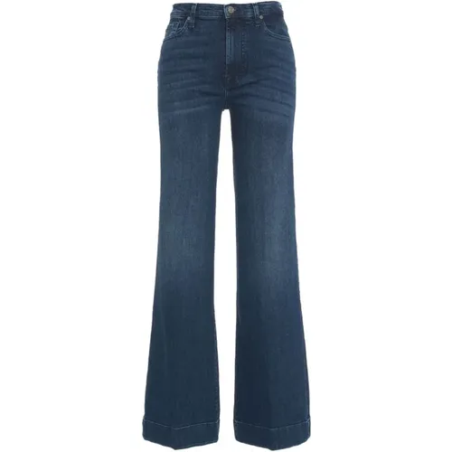 Blaue Jeans Aw24 Damenbekleidung , Damen, Größe: W25 - 7 For All Mankind - Modalova