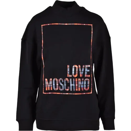 Sweatshirts, female, , Size: XS Cotton Sweatshirt - Love Moschino - Modalova